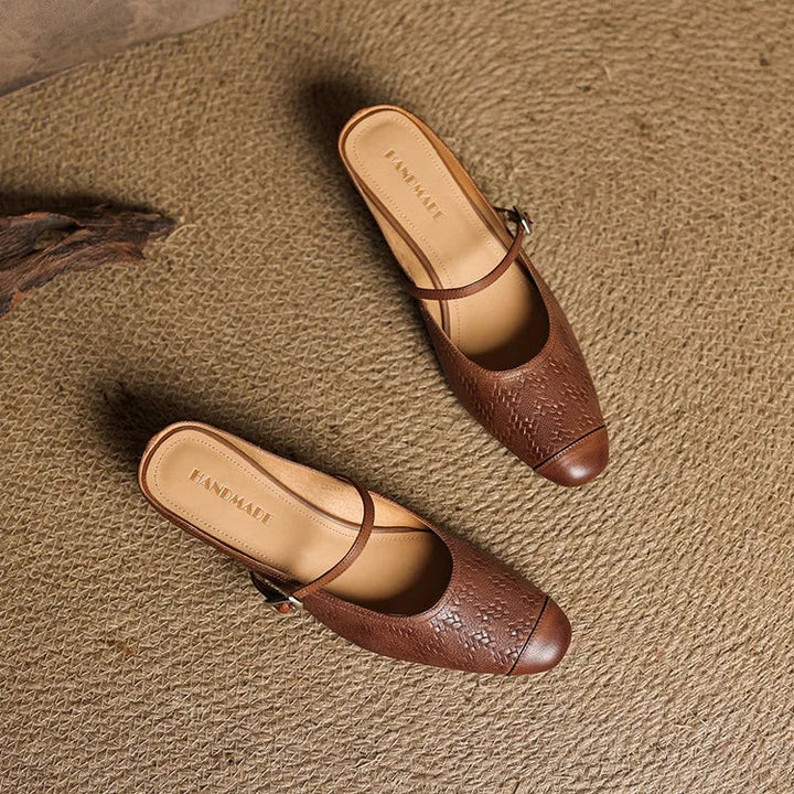 Nora Genuine Leather Mules
