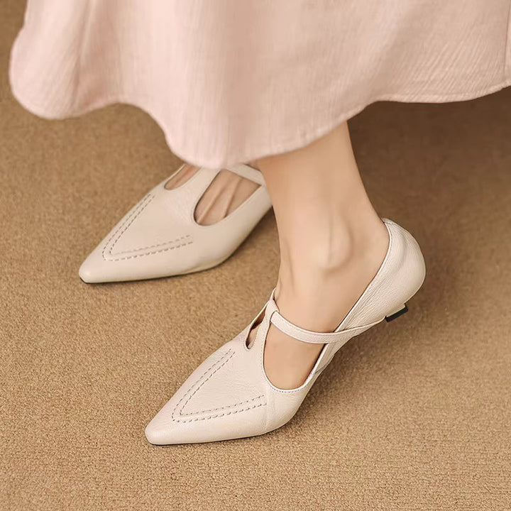 Amelie Genuine Leather Heels
