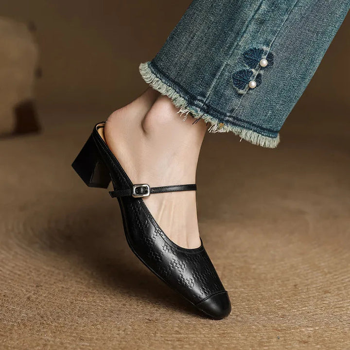 Nora Genuine Leather Mules