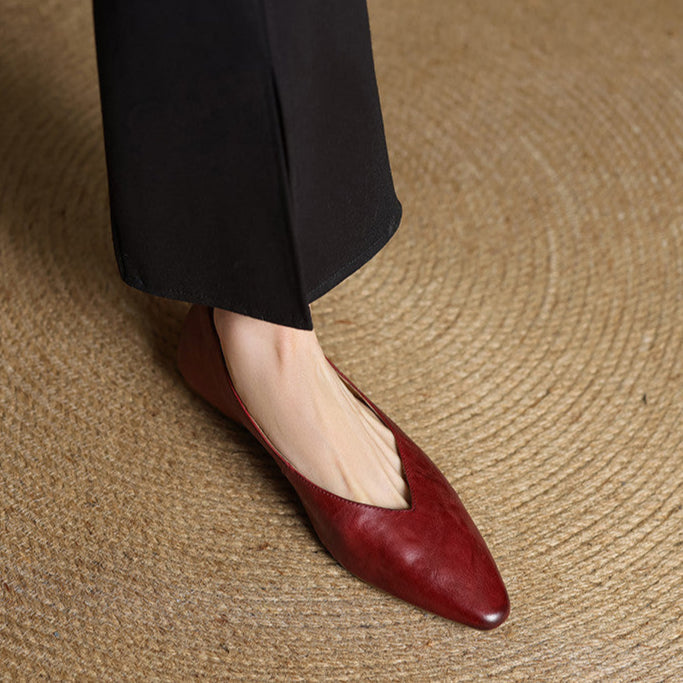 Adele Genuine Leather Flats