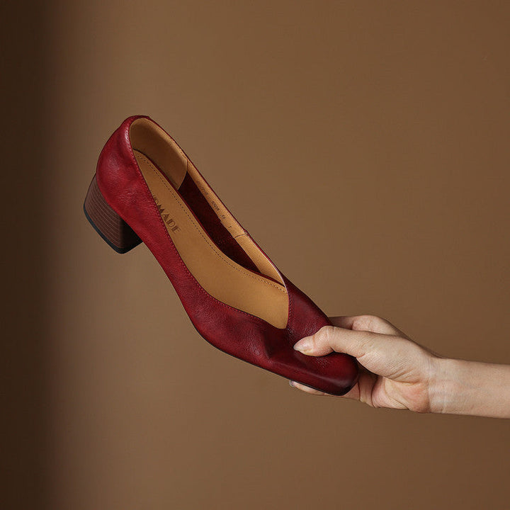 Clara Genuine Leather Heels