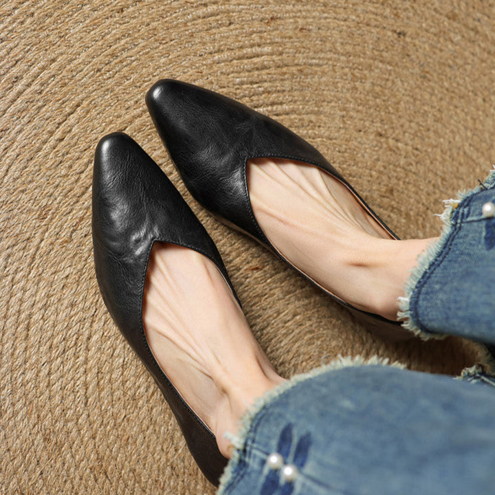Adele Genuine Leather Flats