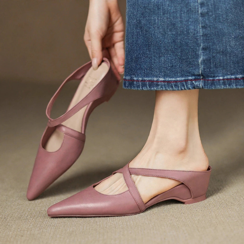 Vera Genuine Leather Mules