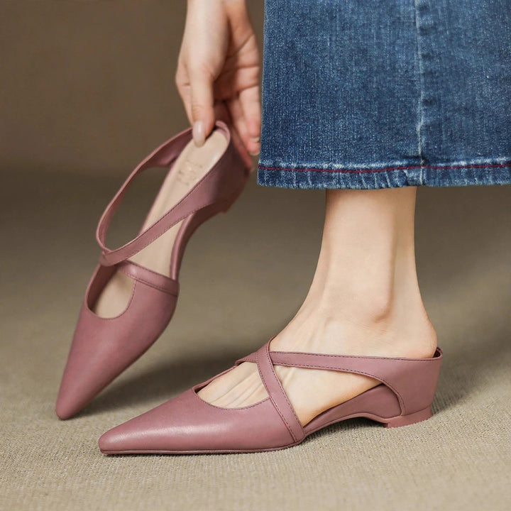 Vera Genuine Leather Mules