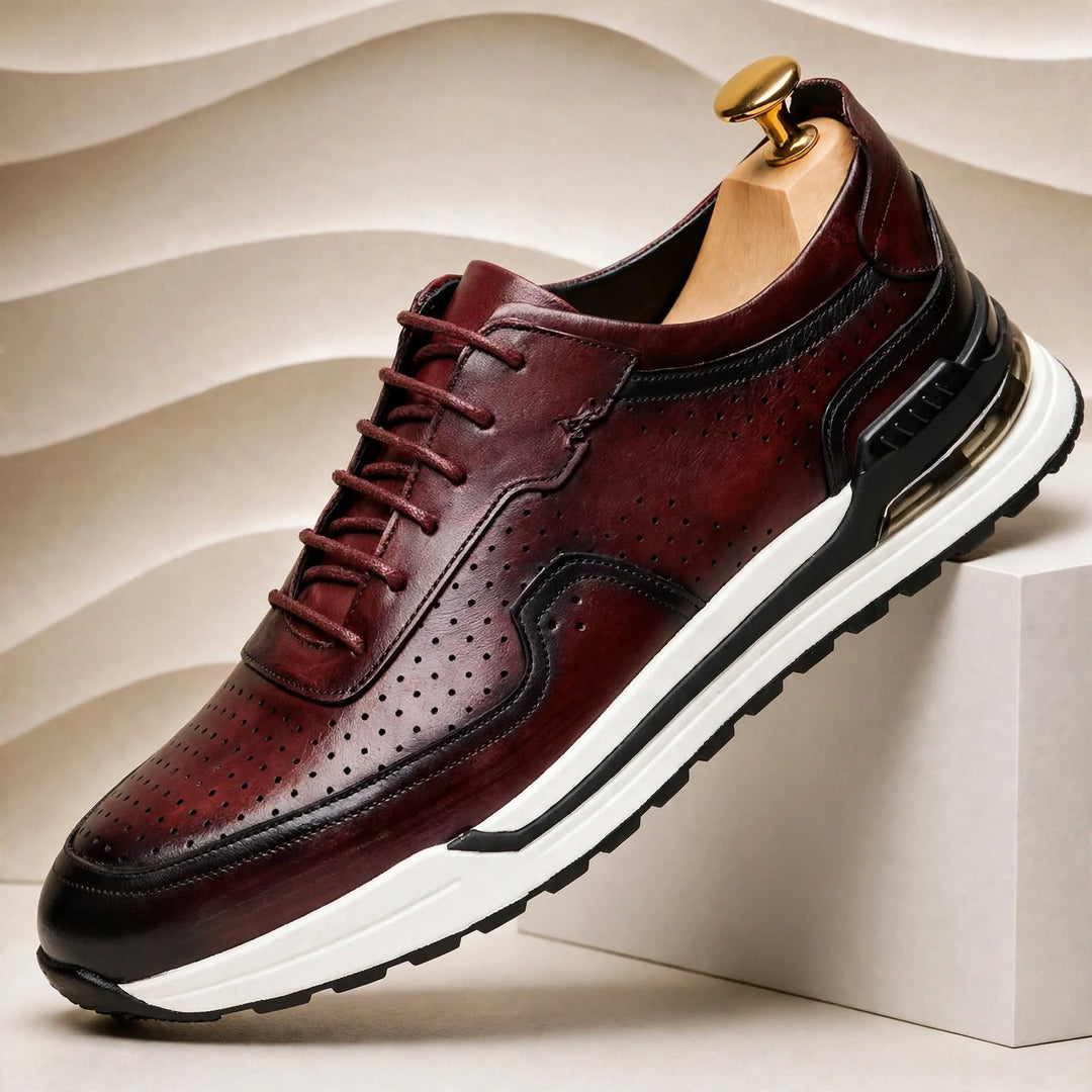Larello Cowhide Leather Sneakers