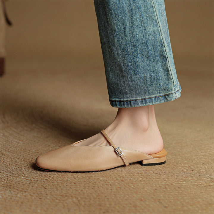 Lena Genuine Leather Mules