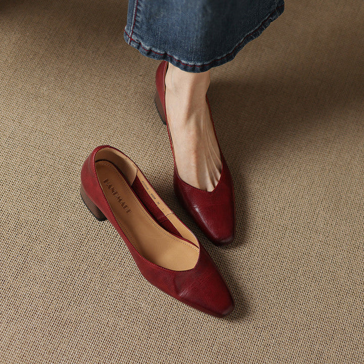 Clara Genuine Leather Heels