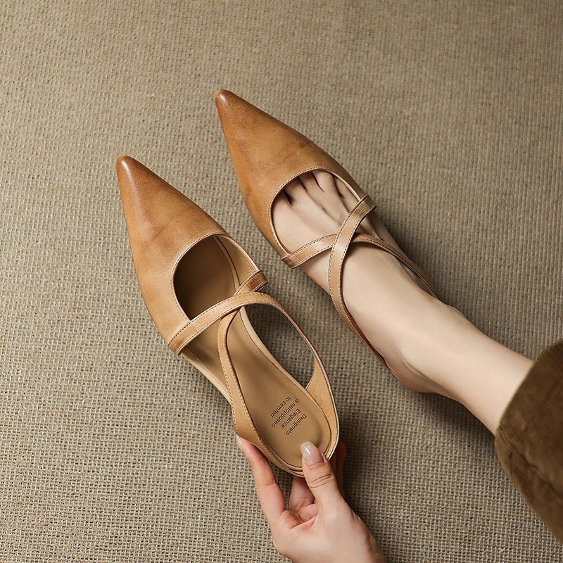 Vera Genuine Leather Mules