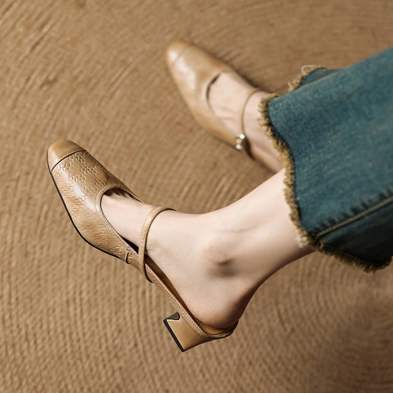 Nora Genuine Leather Mules