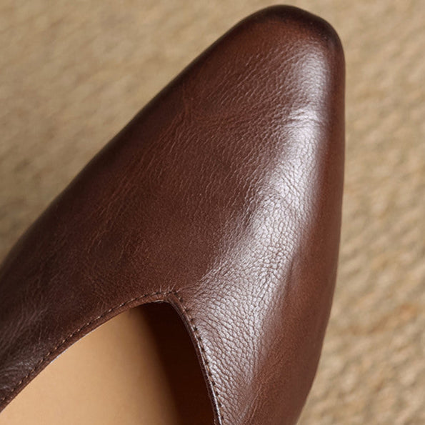 Adele Genuine Leather Flats
