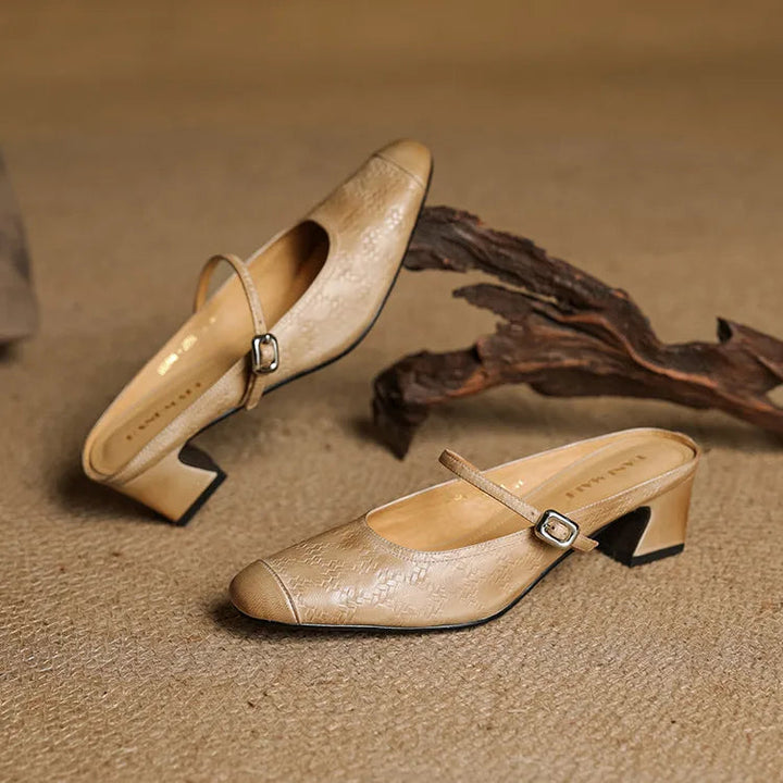 Nora Genuine Leather Mules