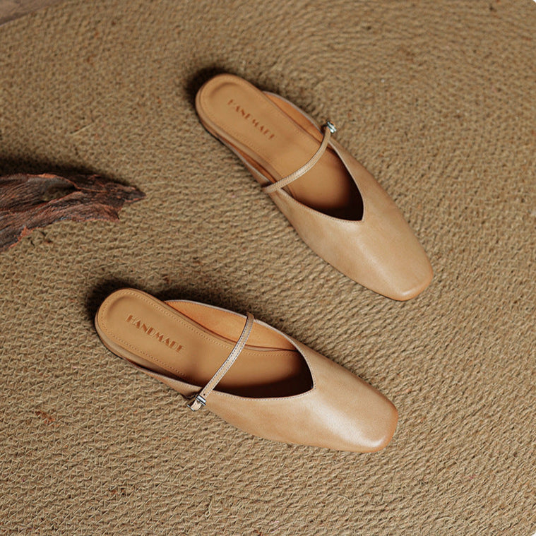 Lena Genuine Leather Mules
