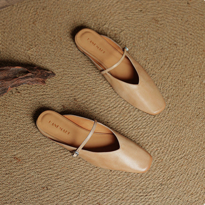 Lena Genuine Leather Mules