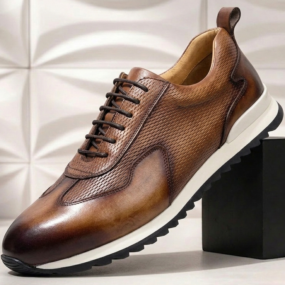 Valciani Cowhide Leather Sneakers