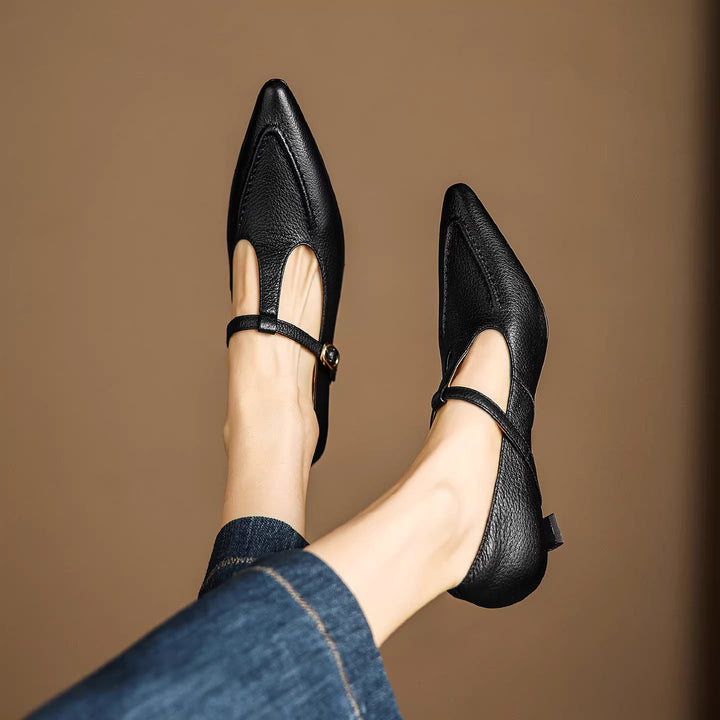 Amelie Genuine Leather Heels