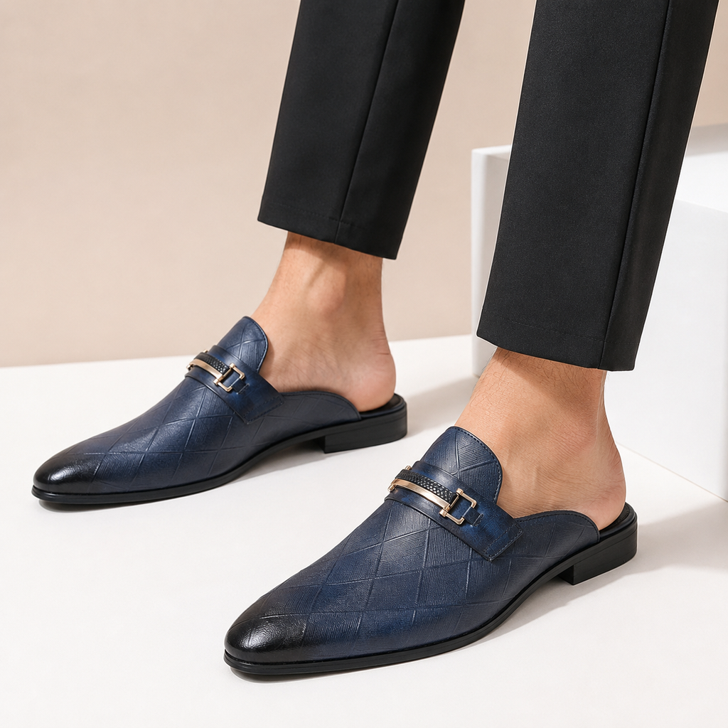 Corvello Cowhide Leather Mules
