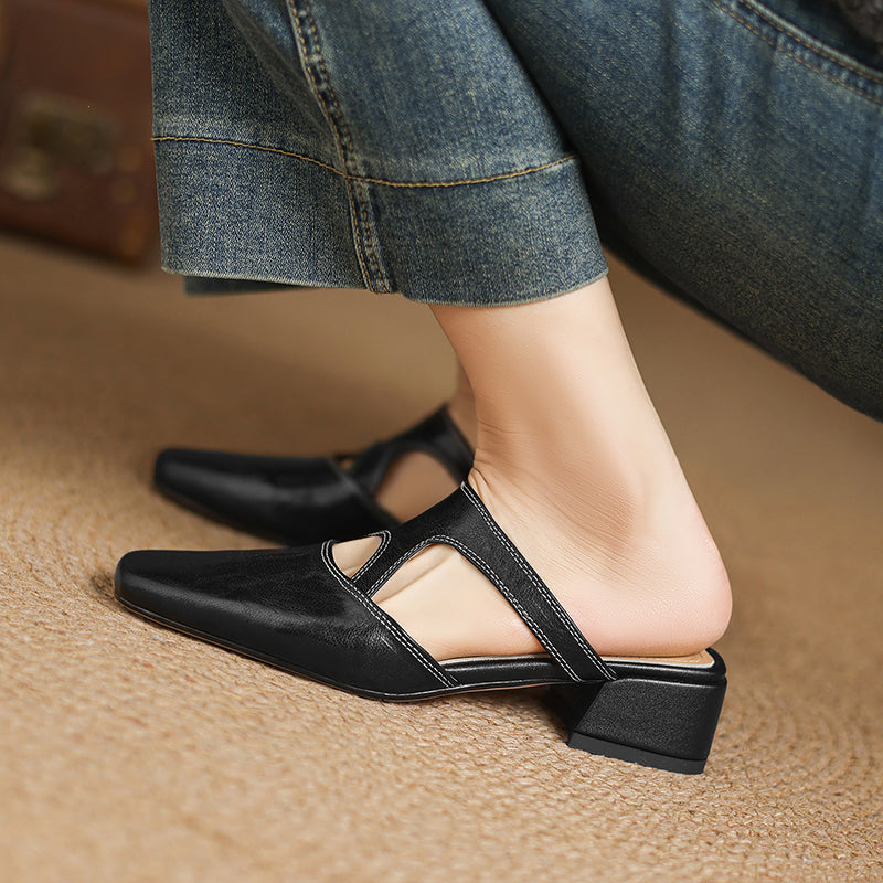 Noemi Genuine Leather Mules