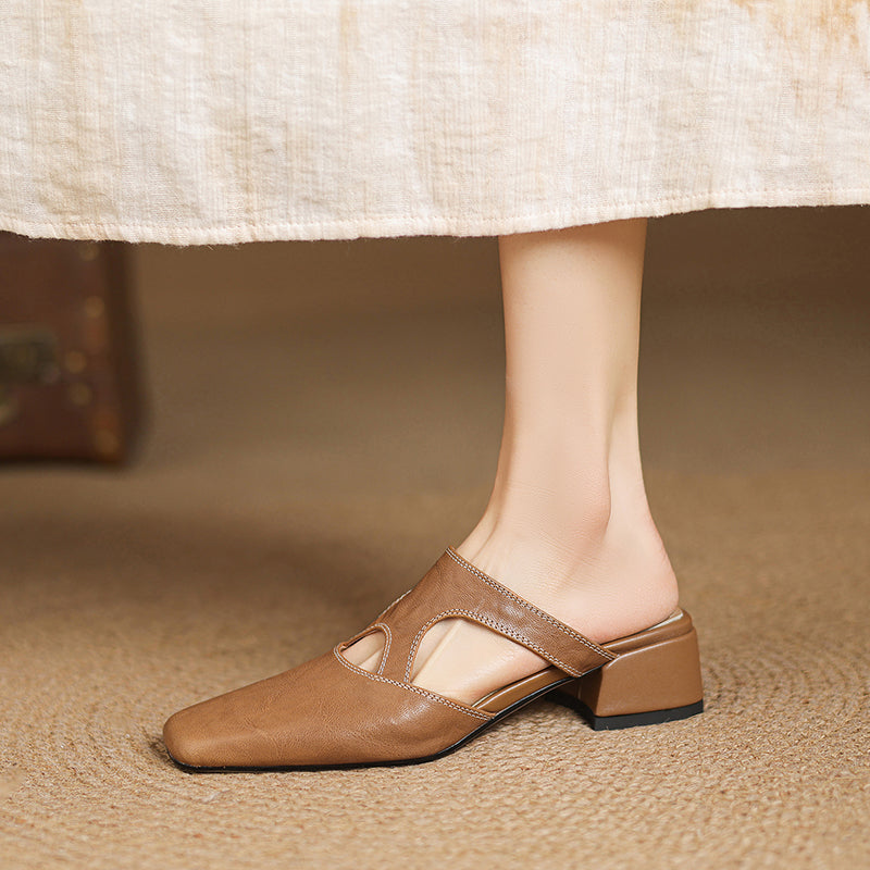Noemi Genuine Leather Mules