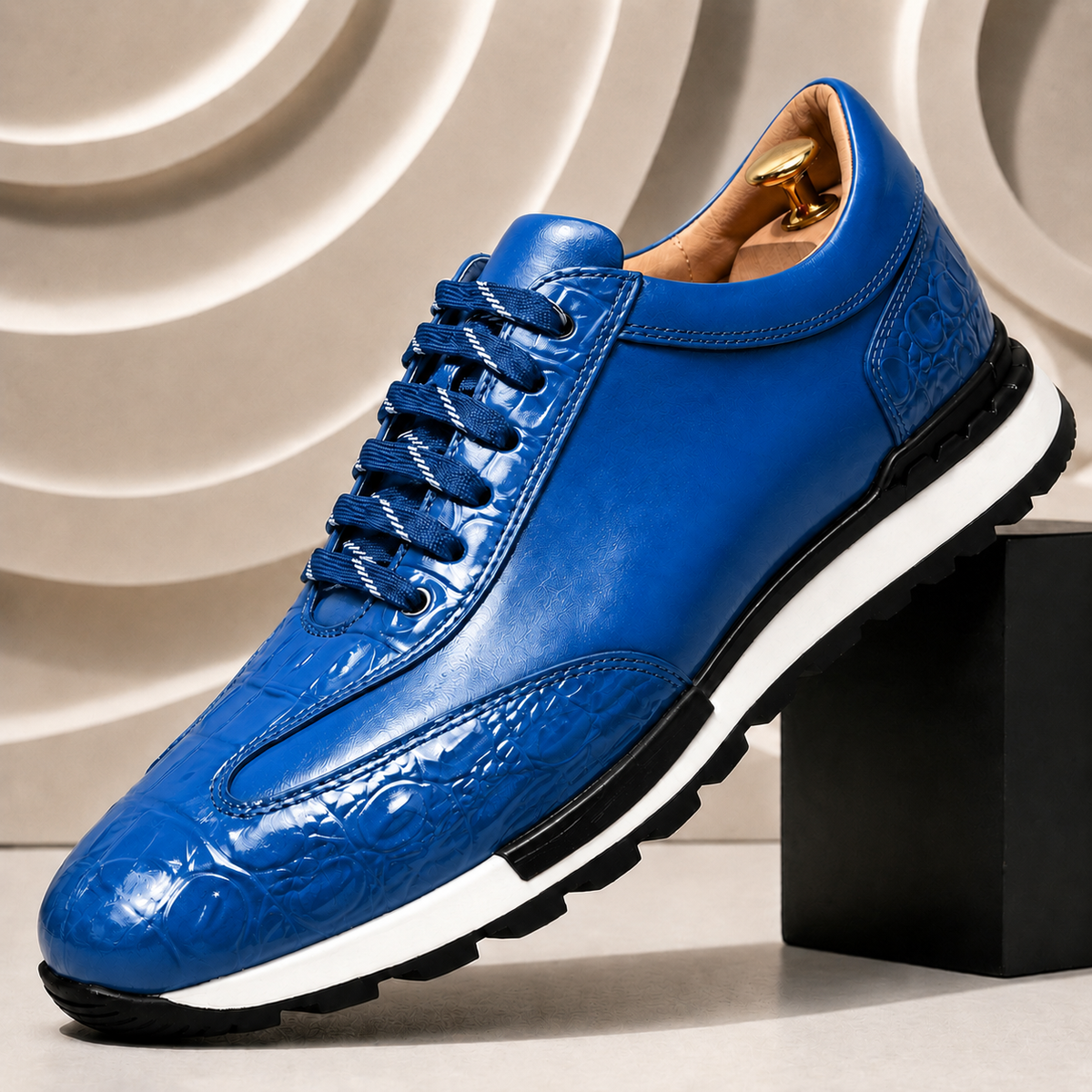 Enzo Cowhide Leather Sneakers
