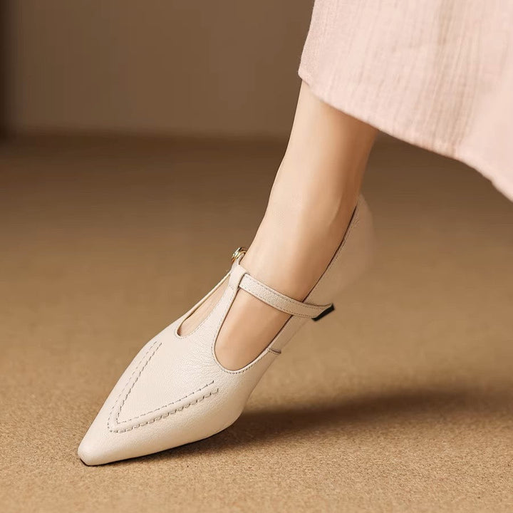 Amelie Genuine Leather Heels
