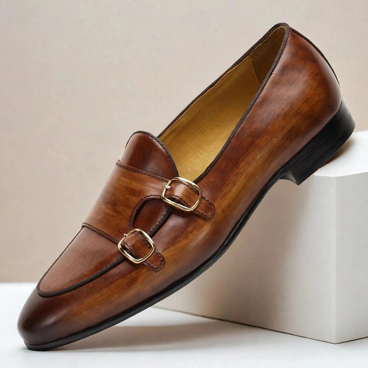 Ardevio Cowhide Leather Loafers