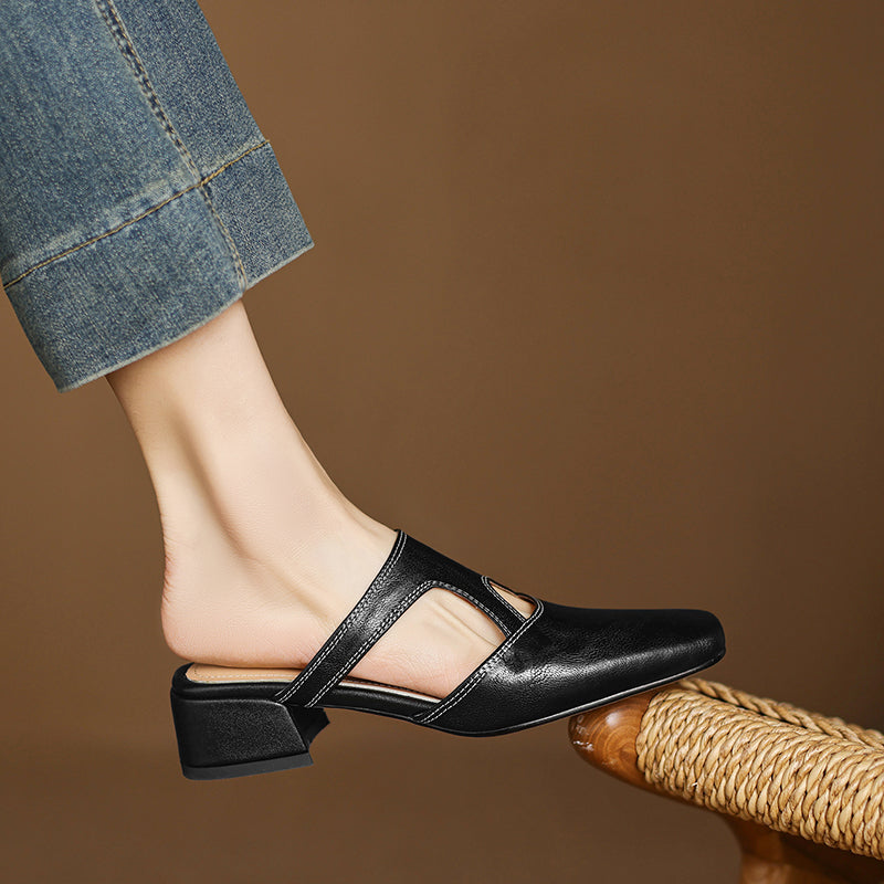 Noemi Genuine Leather Mules