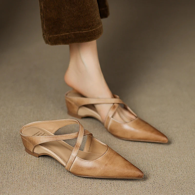 Vera Genuine Leather Mules