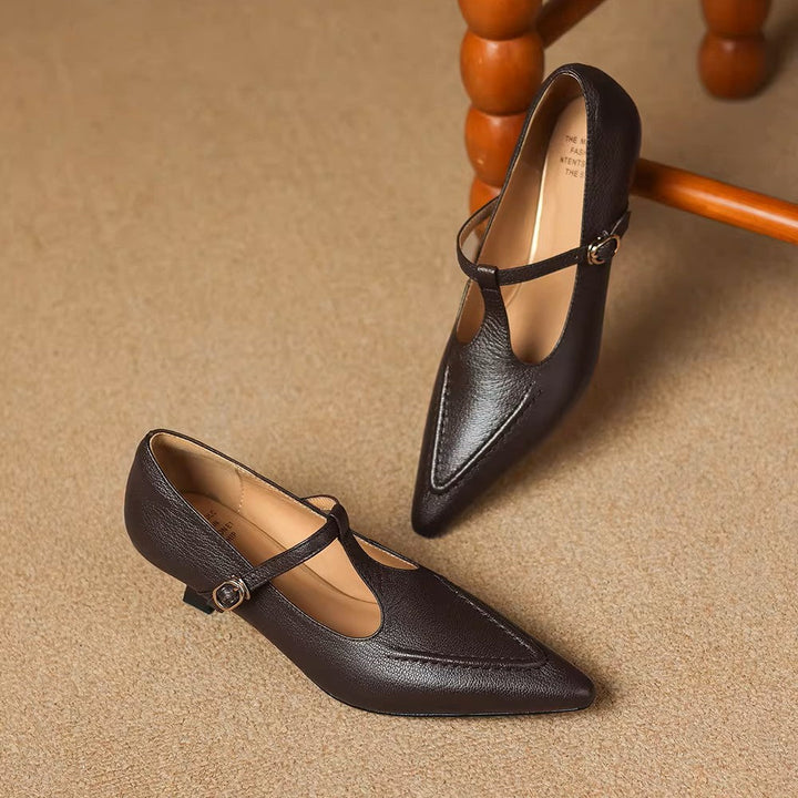Amelie Genuine Leather Heels