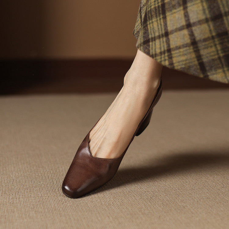 Clara Genuine Leather Heels