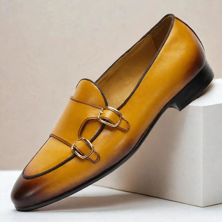 Ardevio Cowhide Leather Loafers