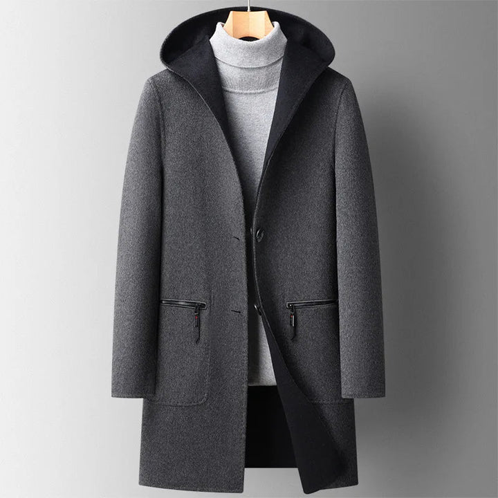 Hugo Wool Hooded Overcoat