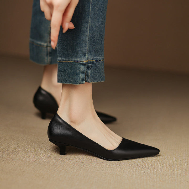 Nadia Genuine Leather Heels