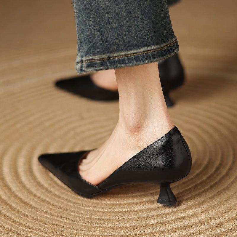 Amara Genuine Leather Heels