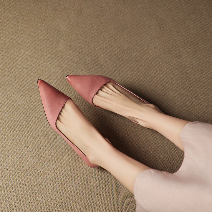 Nadia Genuine Leather Heels