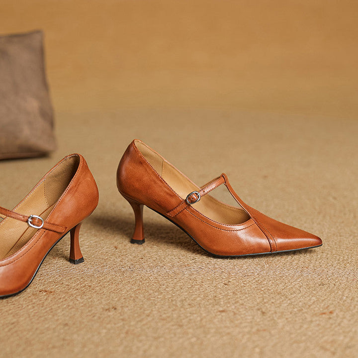 Selene Genuine Leather Heels