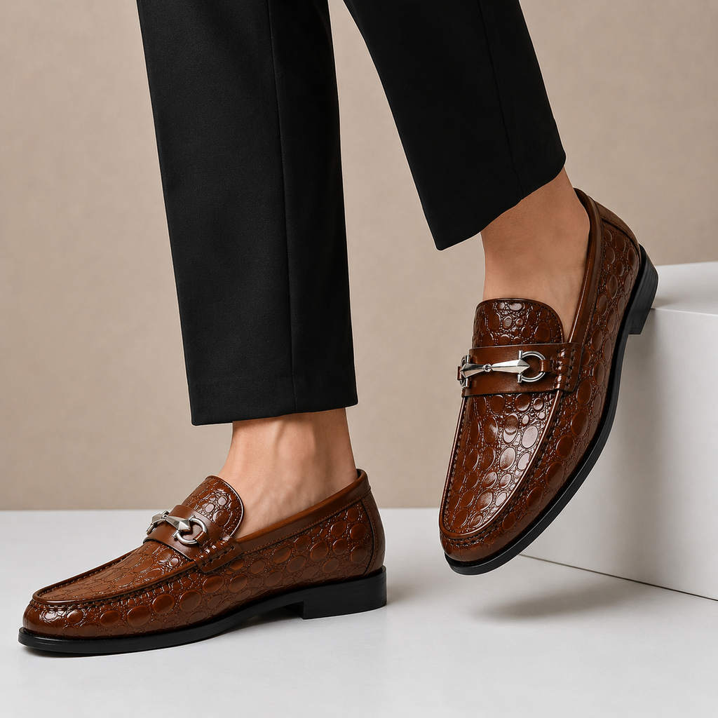 Ferrano Cowhide Leather Loafers