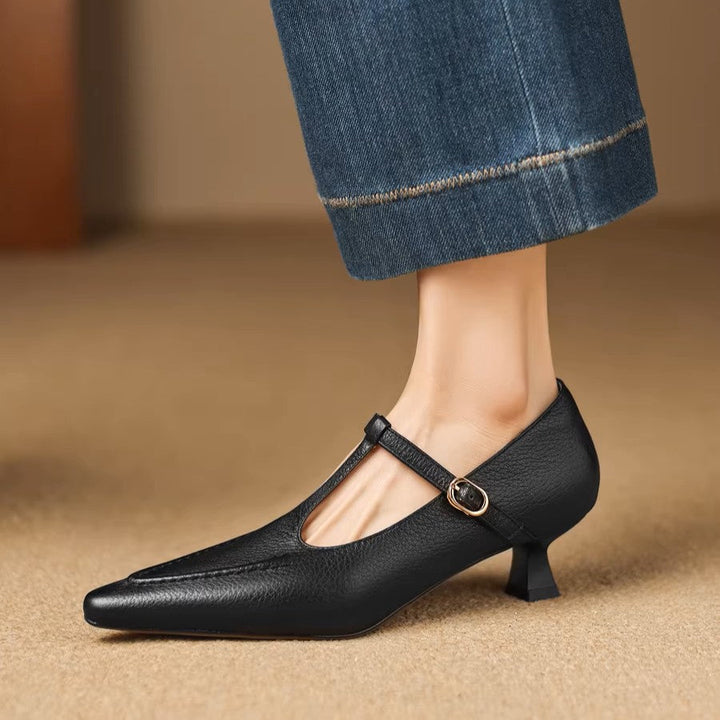 Amelie Genuine Leather Heels