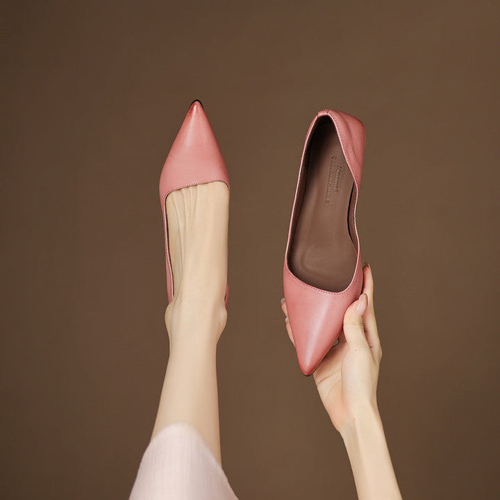 Nadia Genuine Leather Heels