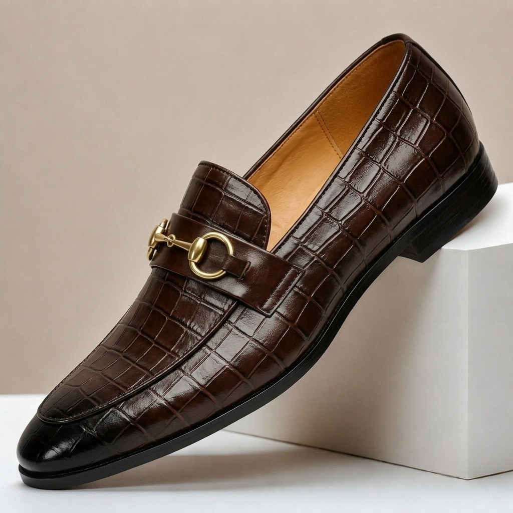 Lucerio Cowhide Leather Loafers