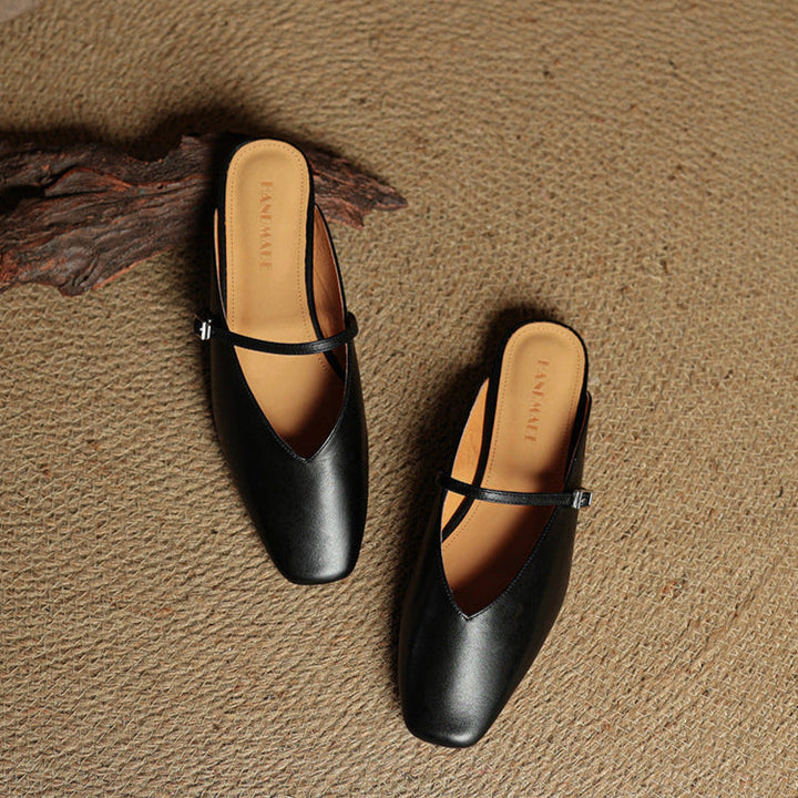 Lena Genuine Leather Mules