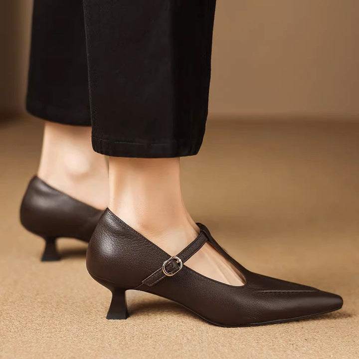 Amelie Genuine Leather Heels