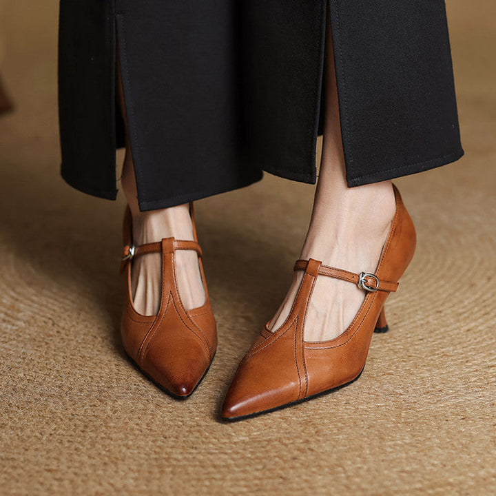 Selene Genuine Leather Heels