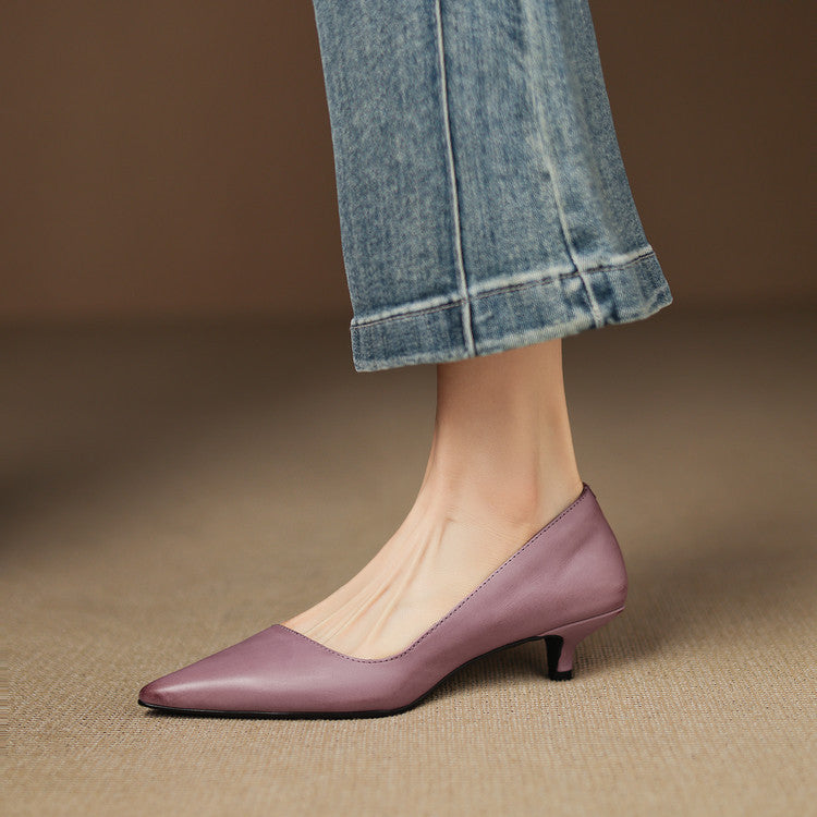 Nadia Genuine Leather Heels