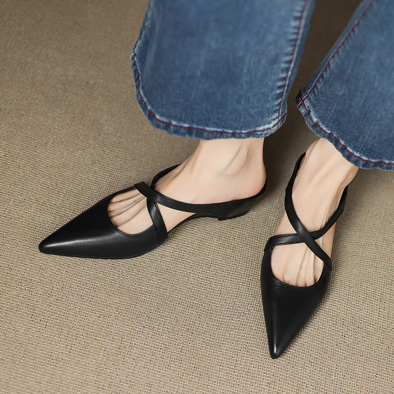 Vera Genuine Leather Mules