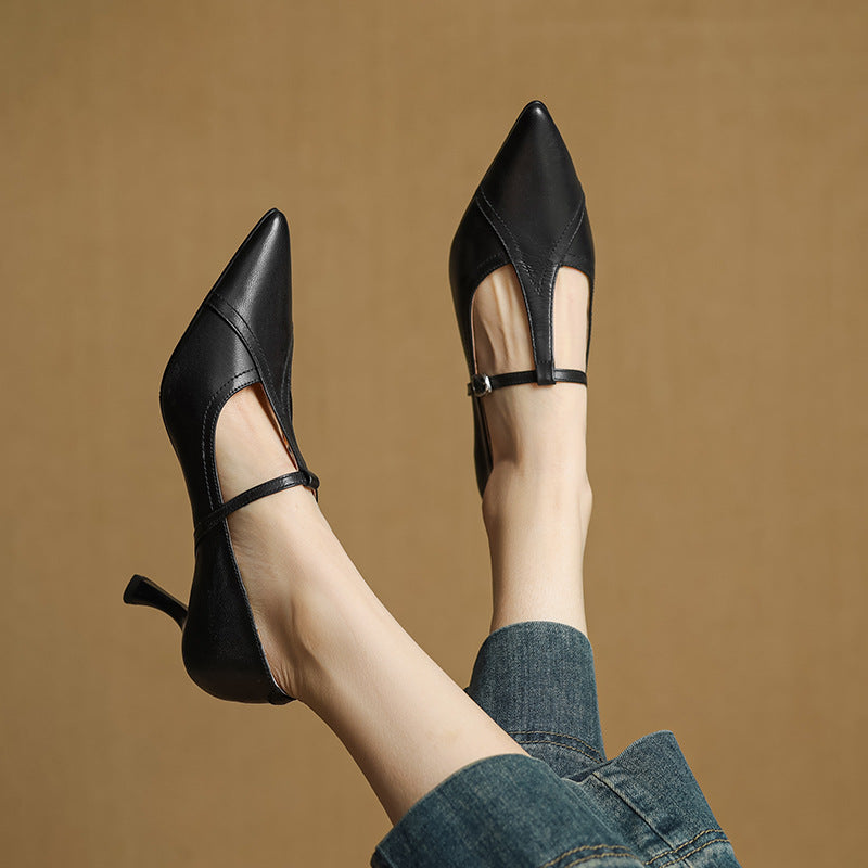 Selene Genuine Leather Heels
