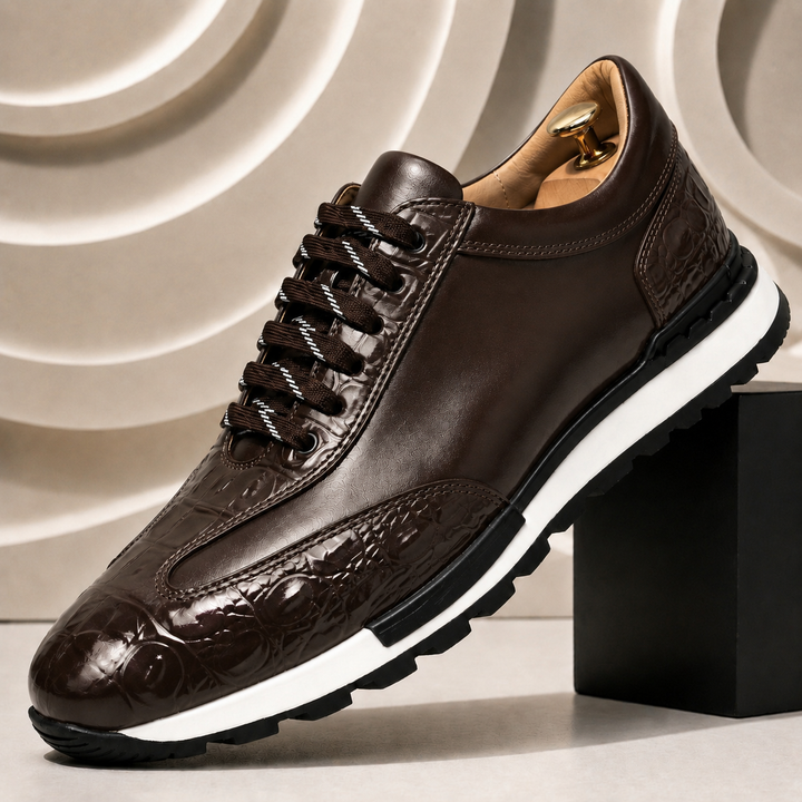 Enzo Cowhide Leather Sneakers