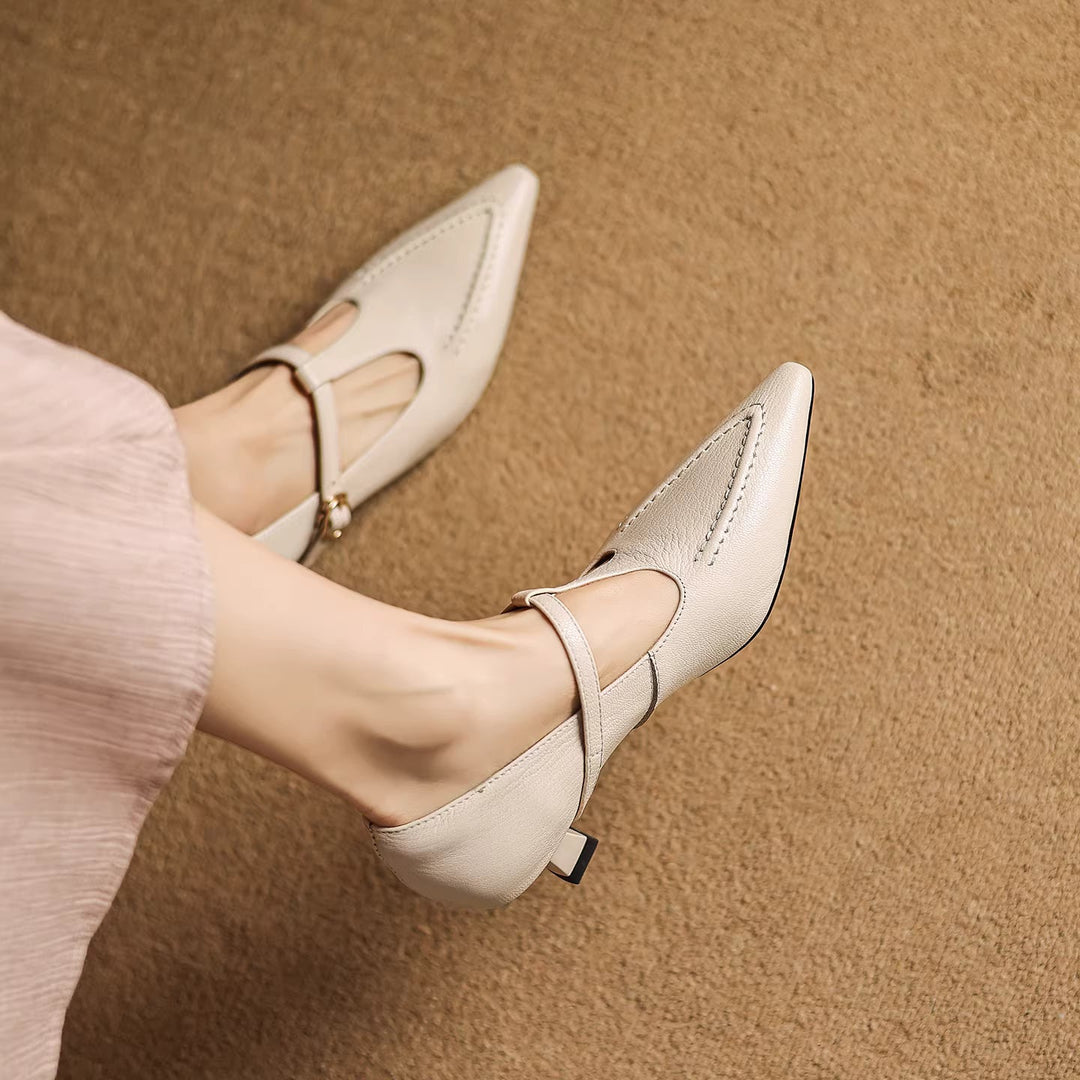 Amelie Genuine Leather Heels