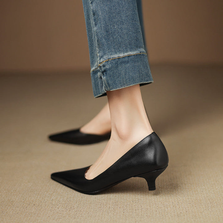 Nadia Genuine Leather Heels