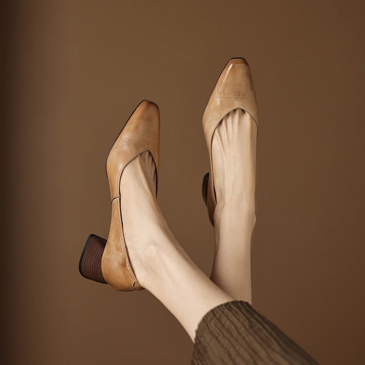 Clara Genuine Leather Heels