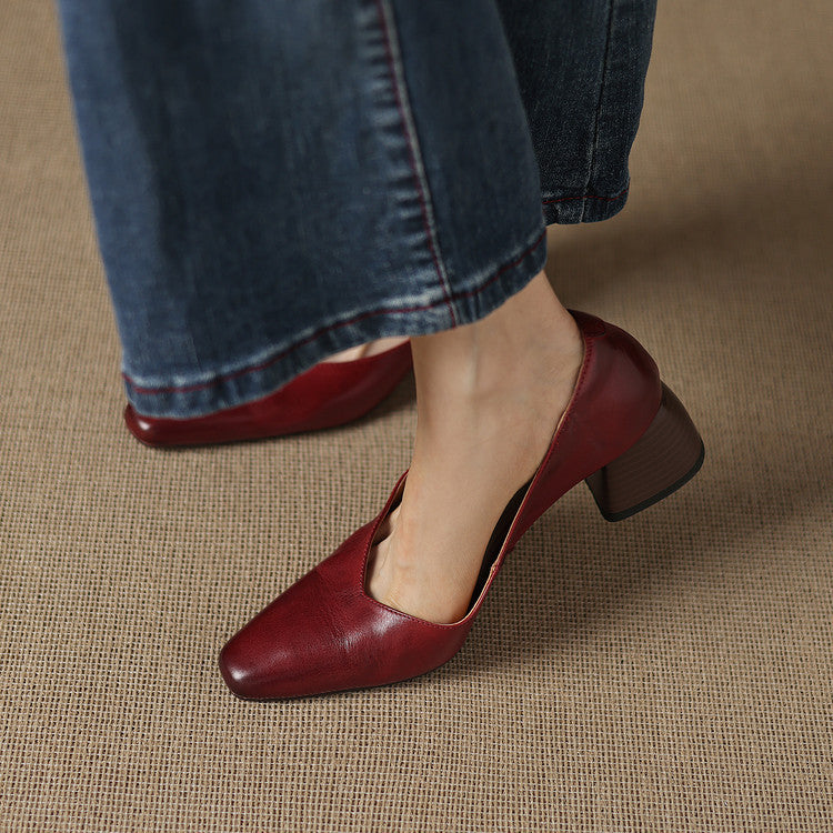 Clara Genuine Leather Heels